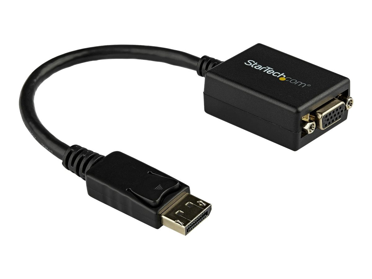 StarTech.com Adaptador Conversor de Vídeo DisplayPort DP a VGA - Cable Convertidor Activo - Hembra VGA - Macho DP - Hasta 1920x1200 - Adaptador de pantalla - DisplayPort (M) a HD-15 (VGA) (H) - 27.94 cm - trabado - negro - para P/N: DK30C2DAGPD, MST14DP12-2