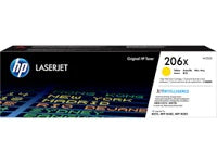 HP 206X - Alto rendimiento - amarillo - original - LaserJet - cartucho de tóner (W2112X) - para Color LaserJet Pro M255, M283, MFP M282, MFP M283