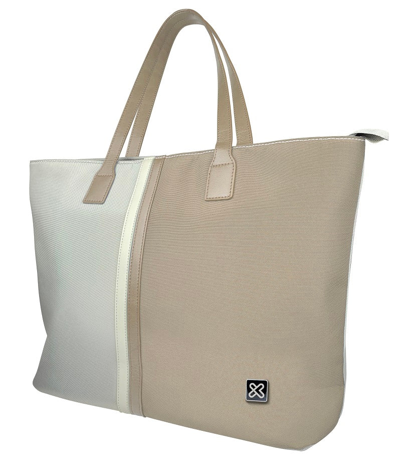 Klip Xtreme - Notebook carrying case and handbag - 15.6" - 1200D polyester - Beige/White - Ladies Bag-3
