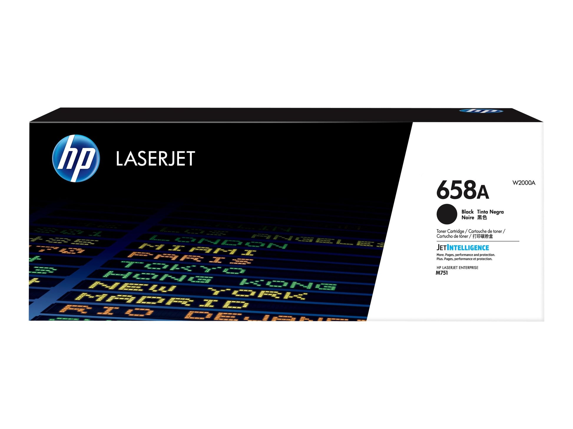 HP 658A - Negro - original - LaserJet - cartucho de tóner (W2000A) - para Color LaserJet Enterprise M751dn, M751n-3