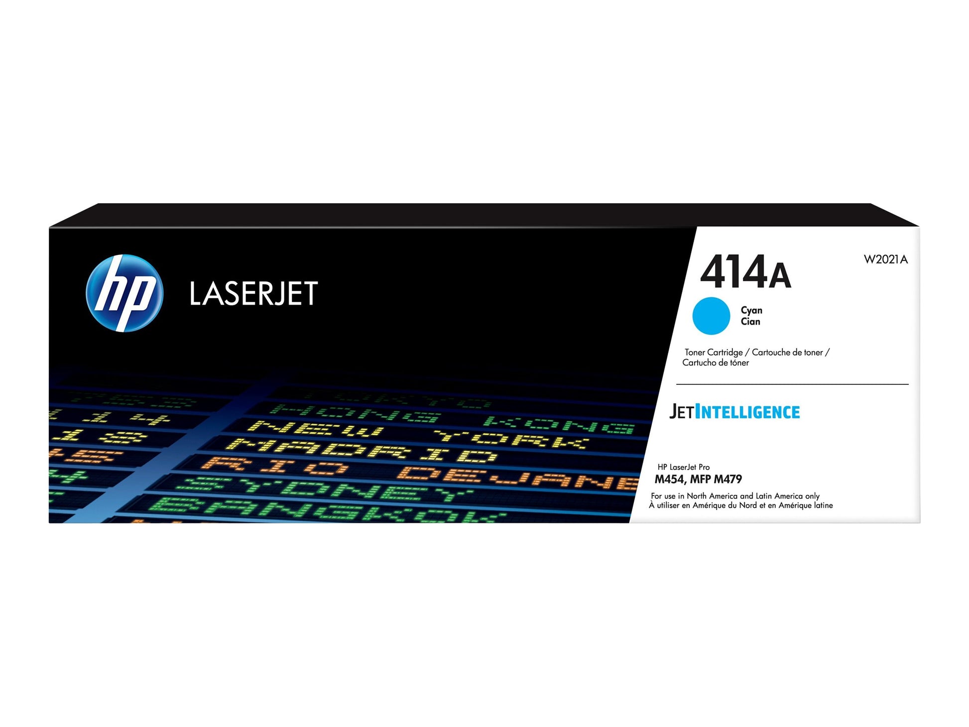 HP 414A - Cián - original - LaserJet - cartucho de tóner (W2021A) - para Color LaserJet Enterprise M455, MFP M480; Color LaserJet Pro M454, M479, MFP M479-6