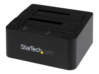 StarTech.com Dual-Bay USB 3.0 eSATA to SATA Hard Drive Docking Station, USB Hard Drive Dock, External 2.53.5 SATA IIIIII, SSDHDD Docking Station, Hot-Swap Hard Drive Bays - Top-Loading - Controlador de almacenamiento - 2.5", 3.5" - SATA 6Gb/s - eSATA 6Gb/-1