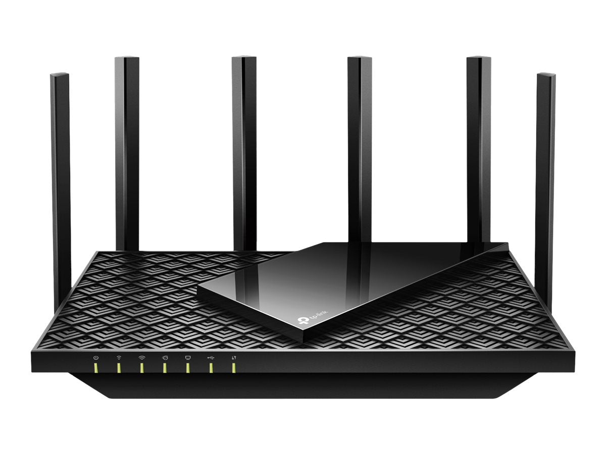 TP-LINK Archer AX73 - V1 - - enrutador inalámbrico - conmutador de 4 puertos - 1GbE - Wi-Fi 6 - Doble banda - hasta 5.4Gbps - Estructura 4T4R y HE160 en la banda 5GHz que permite una conexión ultrarrápida de 4.8 Gbps - 6 potentes antenas - Entrada USB 3.0-9