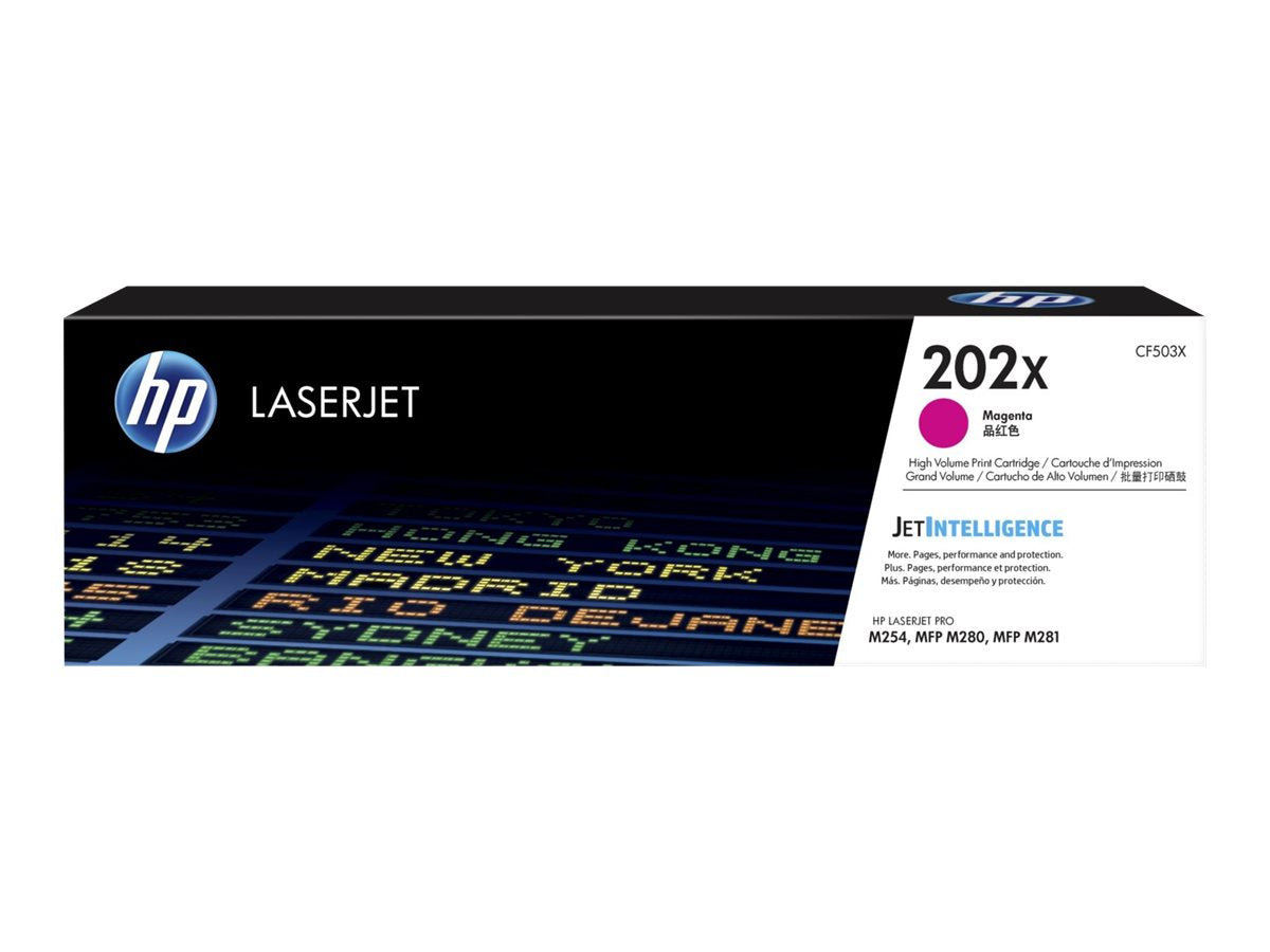 HP 202X - Alto rendimiento - magenta - original - LaserJet - cartucho de tóner (CF503X) - para Color LaserJet Pro M254dw, M254nw, MFP M280nw, MFP M281cdw, MFP M281fdn, MFP M281fdw-3