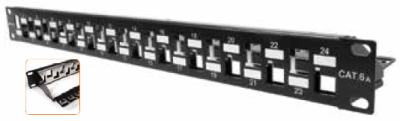 Nexxt - Modular Patch Panel - Cat6A - 24P for SFTP Keys Jack - Rack-2
