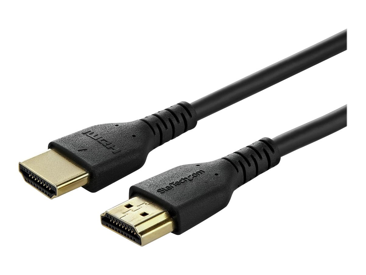 StarTech.com Cable de 2m HDMI de Alta Velocidad con Ethernet Premium - de 4K a 60Hz - de Servicio Pesado - Premium HDMI 2.0 (RDHMM2MP) - Velocidad alta Premium - cable HDMI con Ethernet - HDMI macho a HDMI macho - 2 m - negro - para P/N: TB3DKM2HDL-2