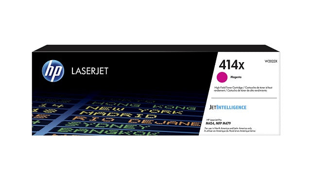 HP 414X - Alto rendimiento - magenta - original - LaserJet - cartucho de tóner (W2023X) - para Color LaserJet Enterprise M455, MFP M480; Color LaserJet Pro M454, M479, MFP M479-5