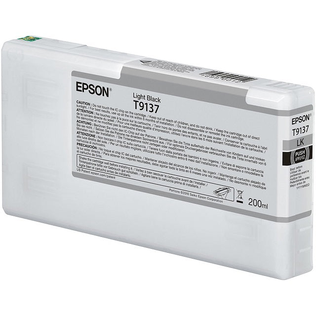 Epson T9137 - 200 ml - negro claro - original - cartucho de tinta - para SureColor P5000, SC-P5000-2
