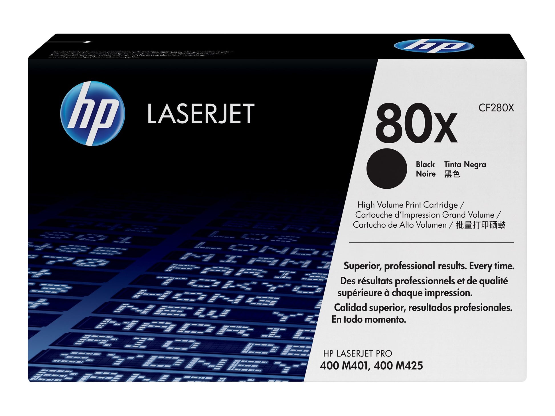 HP 80X - Alto rendimiento - negro - original - LaserJet - cartucho de tóner (CF280X) - para LaserJet Pro 400 M401, MFP M425-1