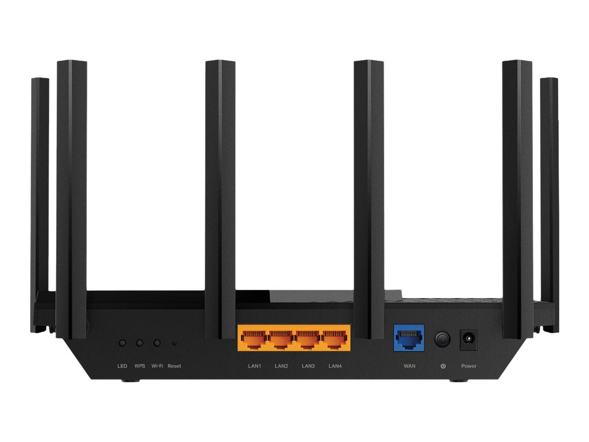 TP-LINK Archer AX73 - V1 - - enrutador inalámbrico - conmutador de 4 puertos - 1GbE - Wi-Fi 6 - Doble banda - hasta 5.4Gbps - Estructura 4T4R y HE160 en la banda 5GHz que permite una conexión ultrarrápida de 4.8 Gbps - 6 potentes antenas - Entrada USB 3.0-11