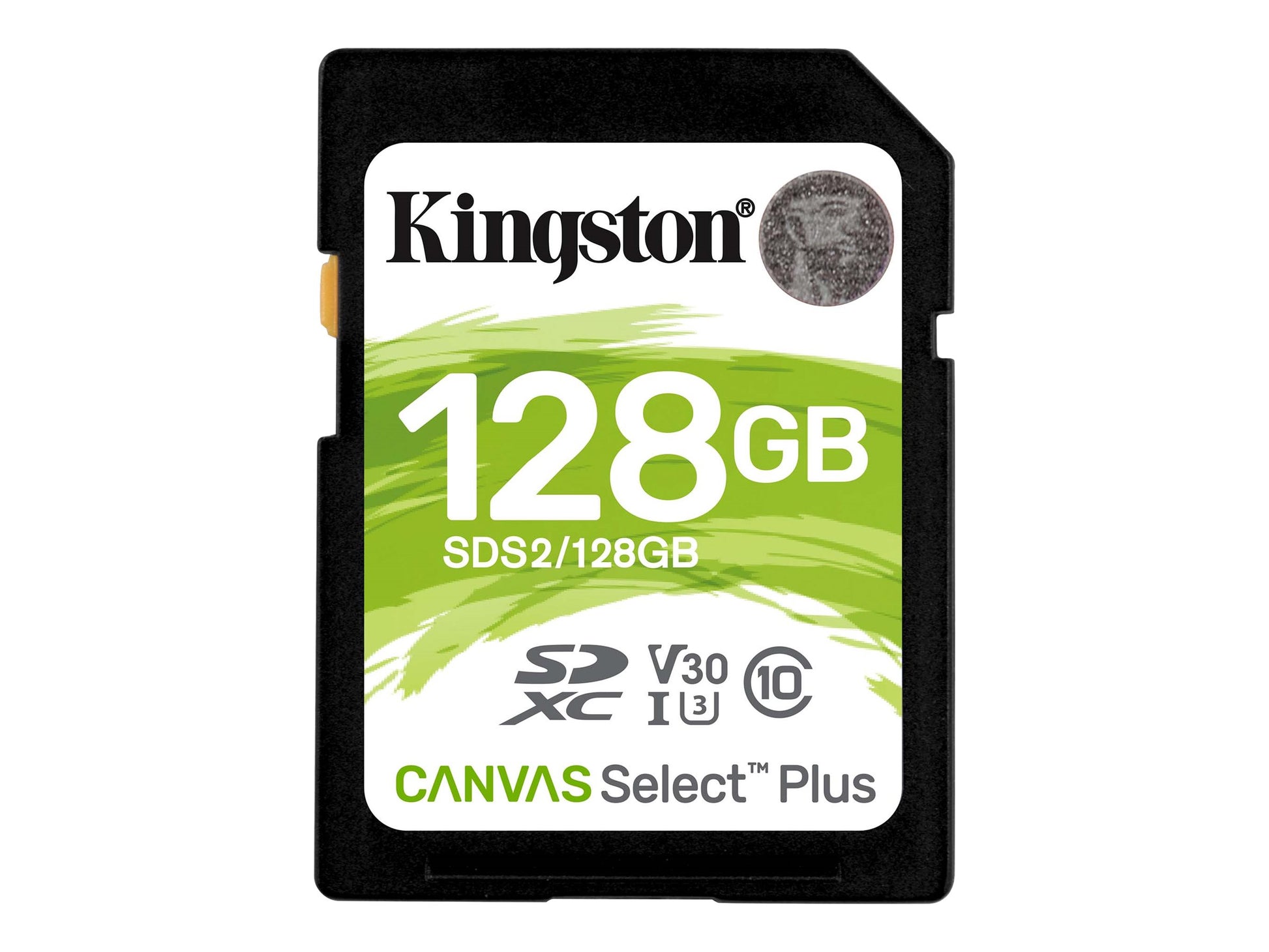Kingston Canvas Select Plus - Tarjeta de memoria flash - 128 GB - Video Class V30 / UHS-I U3 / Class10 - SDXC UHS-I-6
