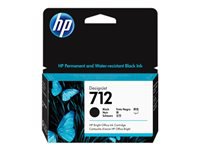 HP 712 - 38 ml - negro - original - DesignJet - cartucho de tinta - para DesignJet Studio, T210, T230, T250, T630, T650-2