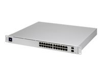 Ubiquiti UniFi Switch USW-Pro-24-POE - Conmutador - Gestionado - 24 x 10/100/1000 (16 PoE+, 8 PoE++) + 2 x 10 Gigabit SFP+ (enlace de subida) - sobremesa, montaje en rack - PoE++ (400 W)-3