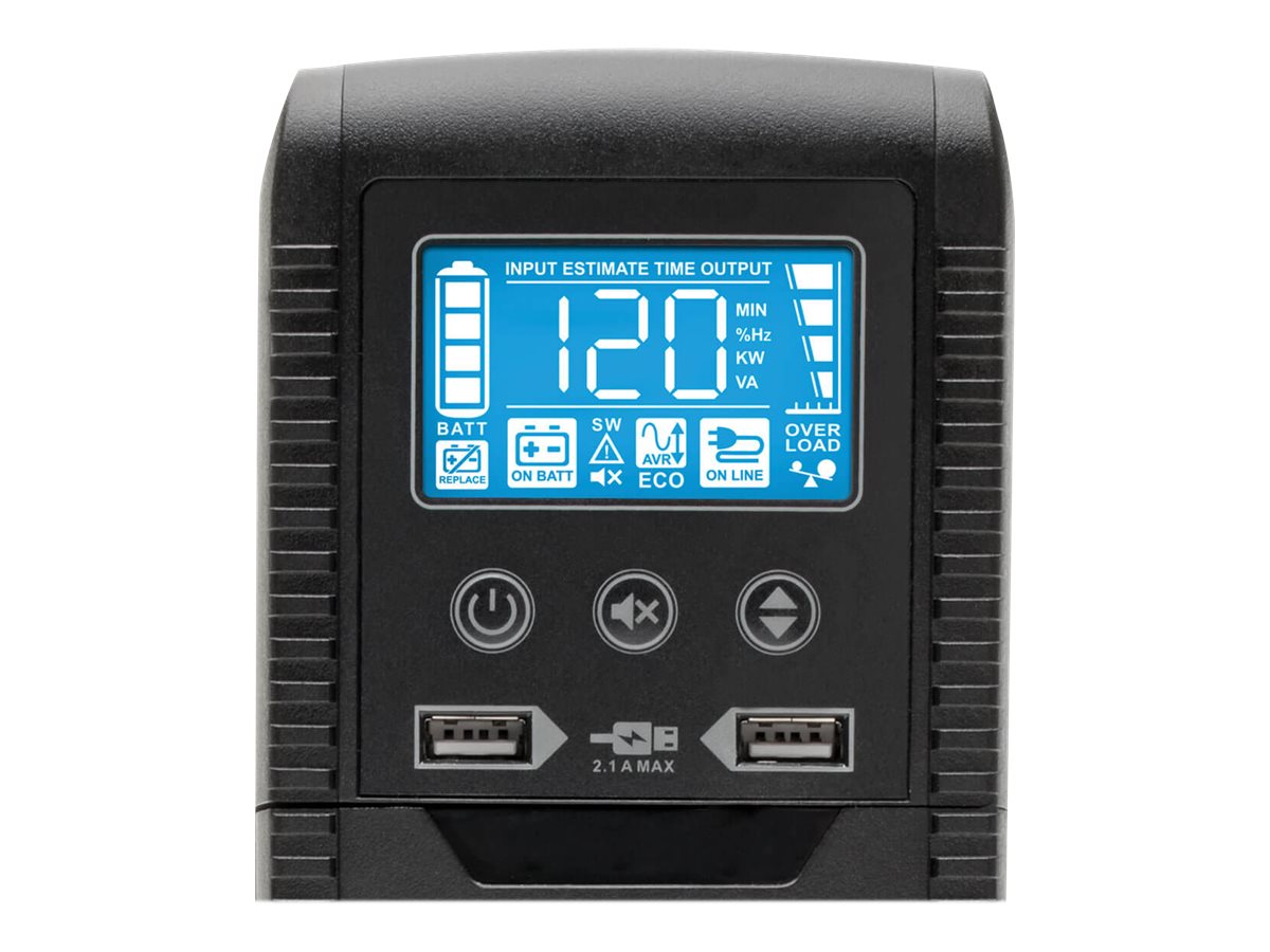 Eaton Tripp Lite Series 1000VA UPS Eco Green Battery Back Up AVR 120V USB Line Interactive - UPS - CA 120 V - 600 vatios - 1000 VA - 1 fase - USB - conectores de salida: 8-10