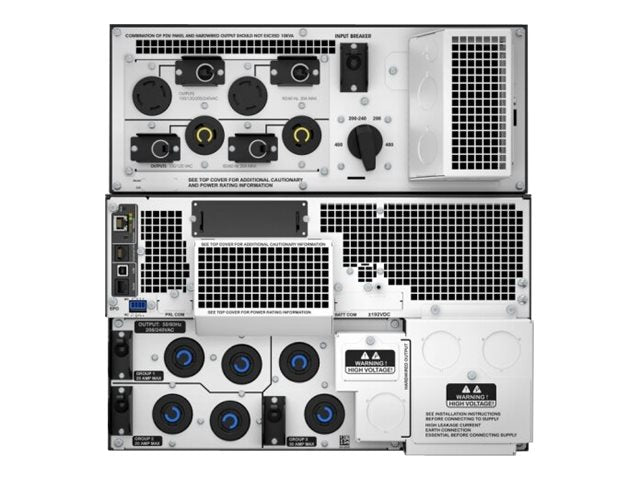 APC Smart-UPS SRT 10000VA RM - UPS (montaje en bastidor) - CA 208 V - 10 kW - 10000 VA - Ethernet 10/100, USB - conectores de salida: 10 - 10U - 19" - negro - con Transformador reductor de 208/240 V a 120 V 10 kVA - para P/N: AR4018SPX432, AR4024SP, AR402-8