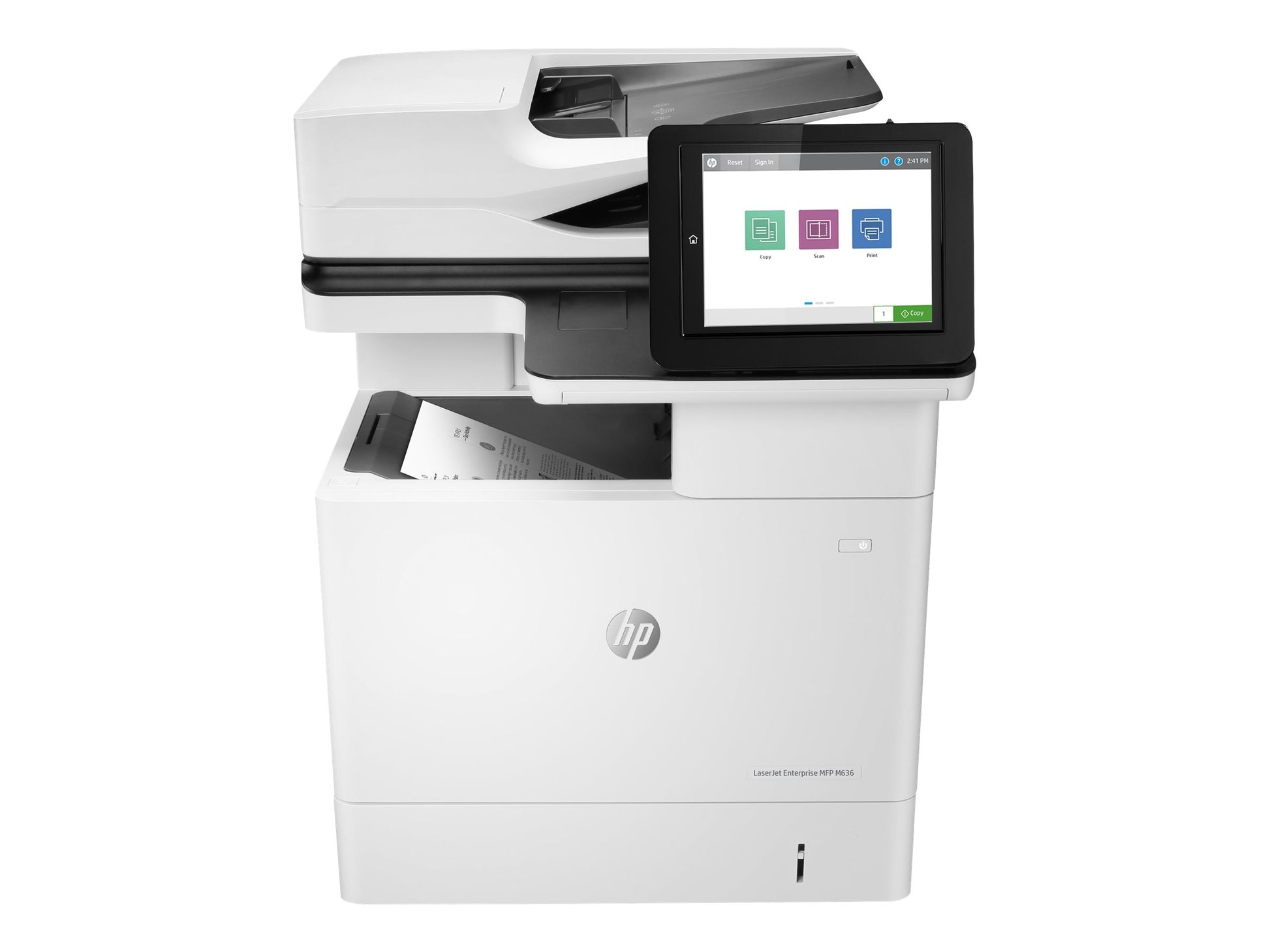 HP LaserJet Enterprise MFP M636fh - Impresora multifunción - B/N - laser - 216 x 864 mm (original) - A4/Legal (material) - hasta 75 ppm (copiando) - hasta 71 ppm (impresión) - 650 hojas - 33.6 Kbps - USB 2.0, Gigabit LAN, host USB 2.0-5