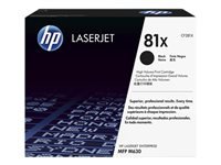 HP 81X - Alto rendimiento - negro - original - LaserJet - cartucho de tóner (CF281X) - para LaserJet M605; LaserJet Enterprise M605, M632, MFP M630; LaserJet Enterprise Flow MFP M630-1