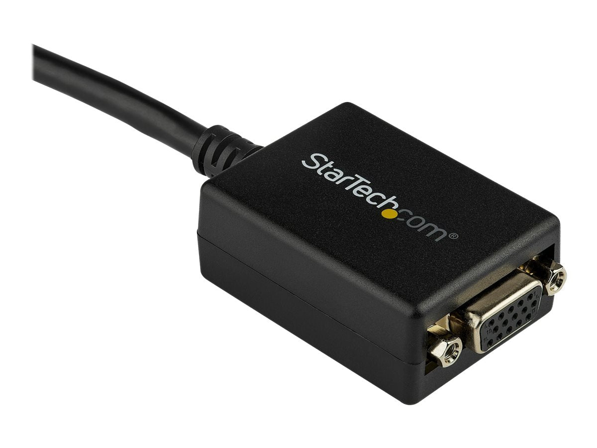 StarTech.com Adaptador Conversor de Vídeo DisplayPort DP a VGA - Cable Convertidor Activo - Hembra VGA - Macho DP - Hasta 1920x1200 - Adaptador de pantalla - DisplayPort (M) a HD-15 (VGA) (H) - 27.94 cm - trabado - negro - para P/N: DK30C2DAGPD, MST14DP12-6