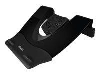 Klip Xtreme KNS-110B Notebook Stand / Cooling Station - Soporte para ordenador portátil - con concentrador USB de 4 puertos, ventilador de refrigeración - 17" - negro-1