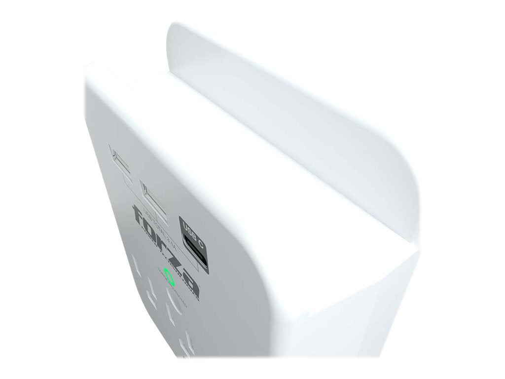 Forza FWT-331USBC - Protector contra sobretensiones (montaje en pared) - CA 125 V - 1875 vatios - conectores de salida: 3 - blanco-1