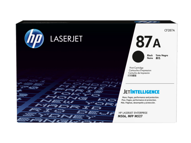 HP 87A - Negro - original - LaserJet - cartucho de tóner ( CF287A ) - para LaserJet Enterprise Flow MFP M527, M506, MFP M527, LaserJet Pro MFP M527-1