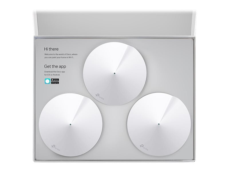 TP-LINK DECO M5 - Sistema Wi-Fi - hasta 4500 pies cuadrados - malla 1GbE - Wi-Fi 5 - Doble banda (paquete de 3)-4