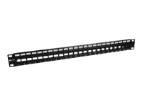 Nexxt - Tablero de conexiones - instalable en bastidor - negro, RAL 9005 - 1U - 19" - 24 puertos-5