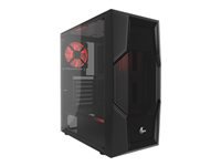 Xtech Gaming Series PHOBOS - Mid tower - ATX - panel lateral con ventana (cristal templado) - sin fuente de alimentación (ATX) - negro - USB/Audio-8
