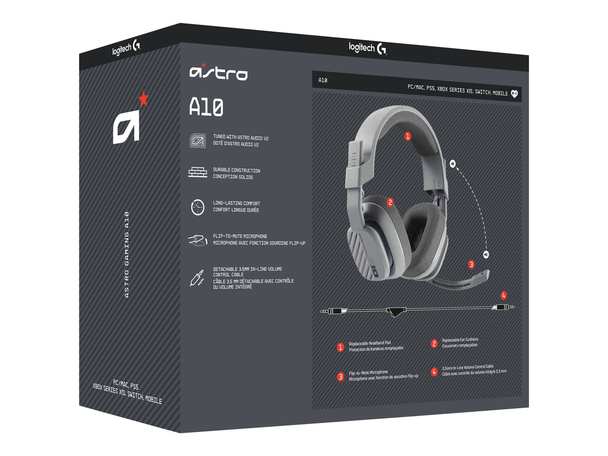 ASTRO Gaming A10 Gen 2 - Auricular - tamaño completo - cableado - gris-13