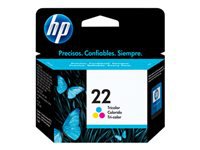 HP 22 - 5 ml - color (cian, magenta, amarillo) - original - cartucho de tinta - para Deskjet F2185, F2187, F2210, F2235, F2240, F2275, F2280, F2290, F375, F4175, F4190, F4194-2