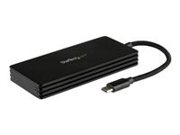 StarTech.com Caja USB 3.1 (10Gbps) USB-C para SSD M.2 SATA - Caja Externa Portátil para Disco USB Tipo C - de Aluminio - Caja de almacenamiento - M.2 - M.2 Card - USB 3.1 (Gen 2) - negro - para P/N: PEXUSB321C-10