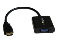 StarTech.com Adaptador Conversor de Vídeo HDMI a VGA HD15 - Cable Convertidor - 1920x1200 - 1080p - Adaptador de vídeo - HDMI macho a HD-15 (VGA) hembra - 24.5 cm - negro - compatibilidad con 1080p, activo - para P/N: DK30C2DPEPUE, DK30C2DPPDUE, DK31C3HDP-3