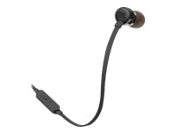 JBL T110 - Auriculares internos con micro - en oreja - cableado - conector de 3,5 mm - negro