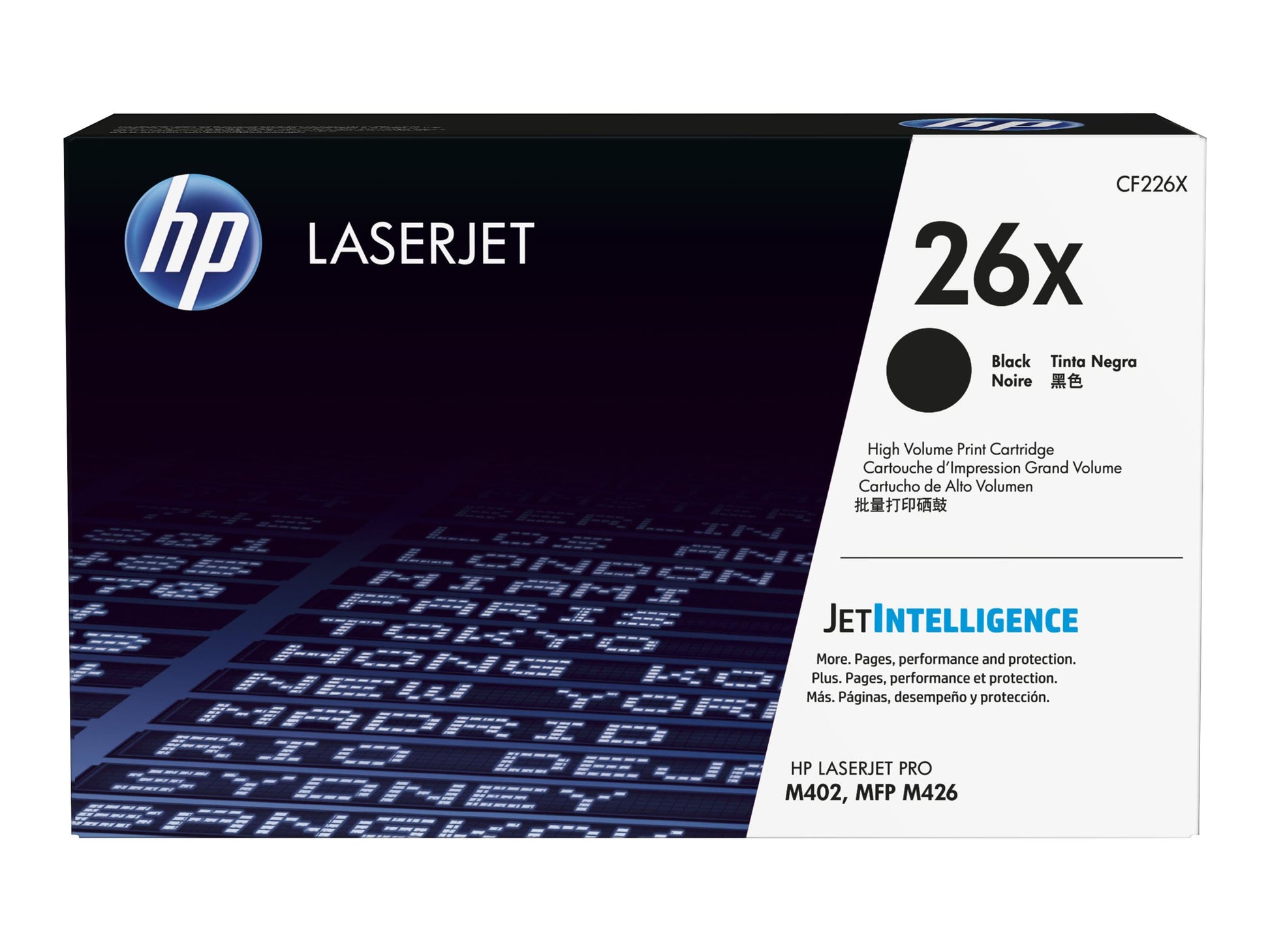 HP 26X - Alto rendimiento - negro - original - LaserJet - cartucho de tóner (CF226X) - para LaserJet Pro M402, MFP M426-10