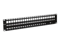 Nexxt - Tablero de conexiones - instalable en bastidor - negro, RAL 9005 - 2U - 19" - 48 puertos-2