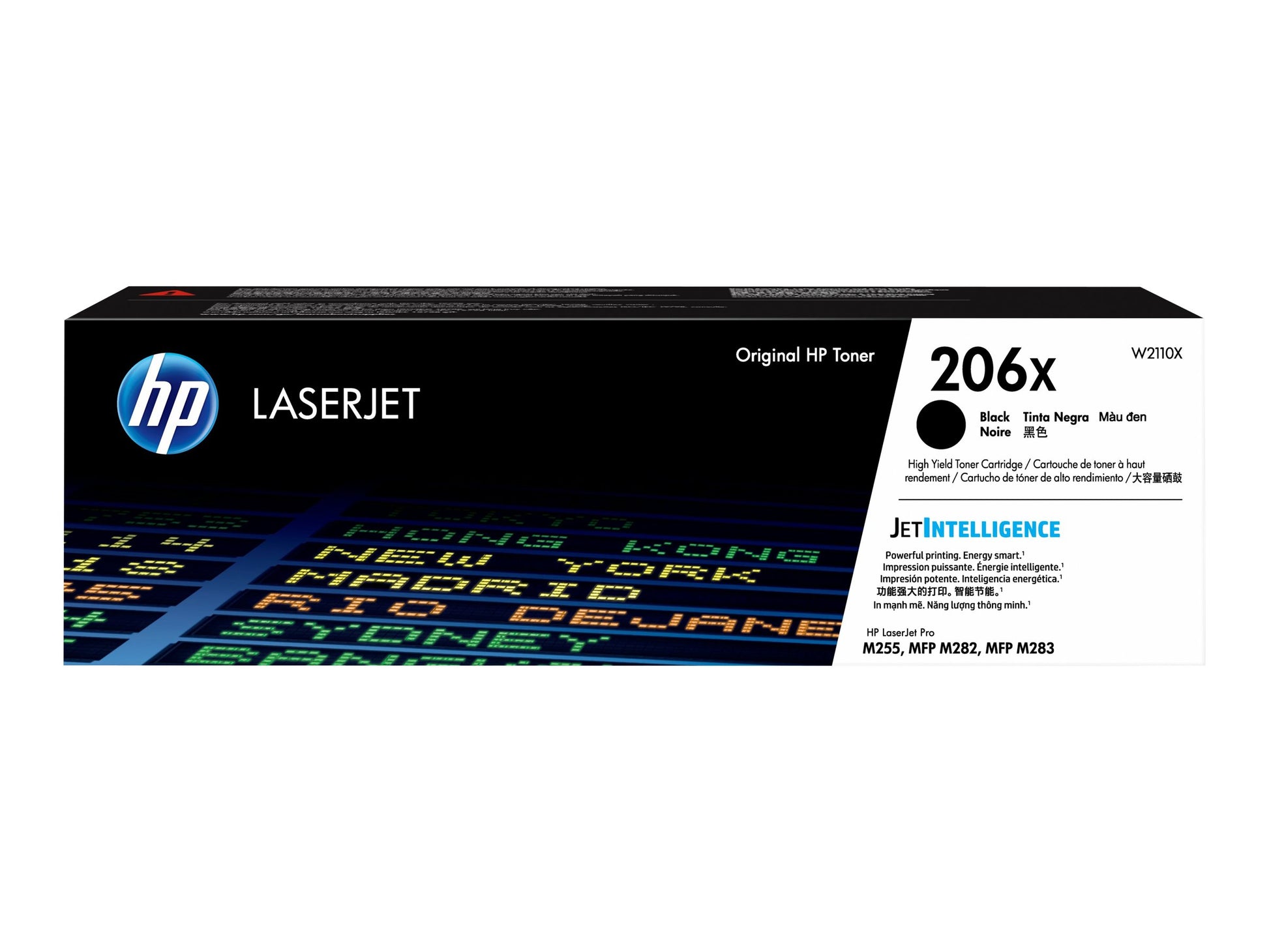 HP 206X - Alto rendimiento - negro - original - LaserJet - cartucho de tóner (W2110X) - para Color LaserJet Pro M255, M283, MFP M282, MFP M283-3
