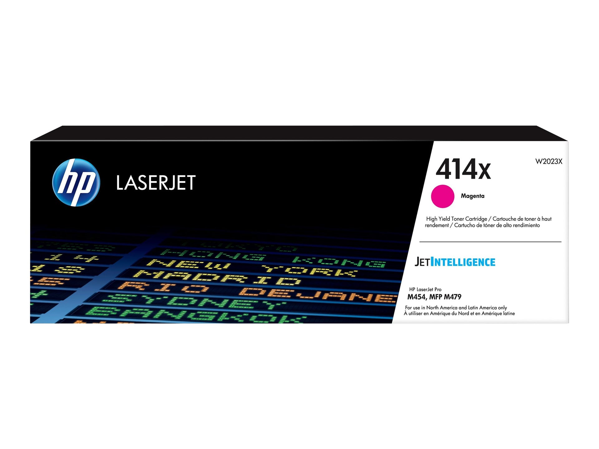 HP 414X - Alto rendimiento - magenta - original - LaserJet - cartucho de tóner (W2023X) - para Color LaserJet Enterprise M455, MFP M480; Color LaserJet Pro M454, M479, MFP M479