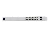 Ubiquiti UniFi Switch USW-16-POE - Conmutador - Gestionado - 16 x 10/100/1000 (8 PoE+) + 2 x Gigabit SFP - montaje en rack, sobremesa - PoE+ (42 W)-11