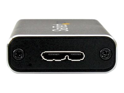 StarTech.com Caja Adaptador M.2 NGFF a USB 3.1 con Carcasa Protectora - Caja de SSD M.2 para SSDs M.2 SATA (SM21BMU31C3) - Caja de almacenamiento - M.2 - SATA 6Gb/s - USB 3.1 (Gen 2) - negro, plata - para P/N: TBLT3MM1MA, TBLT3MM2M, TBLT3MM2MA-12