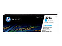 HP 206A - Cián - original - LaserJet - cartucho de tóner (W2111A) - para Color LaserJet Pro M255, M283, MFP M282, MFP M283-5