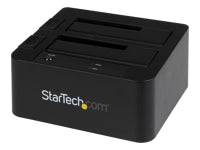StarTech.com Dual-Bay USB 3.0 eSATA to SATA Hard Drive Docking Station, USB Hard Drive Dock, External 2.53.5 SATA IIIIII, SSDHDD Docking Station, Hot-Swap Hard Drive Bays - Top-Loading - Controlador de almacenamiento - 2.5", 3.5" - SATA 6Gb/s - eSATA 6Gb/-2