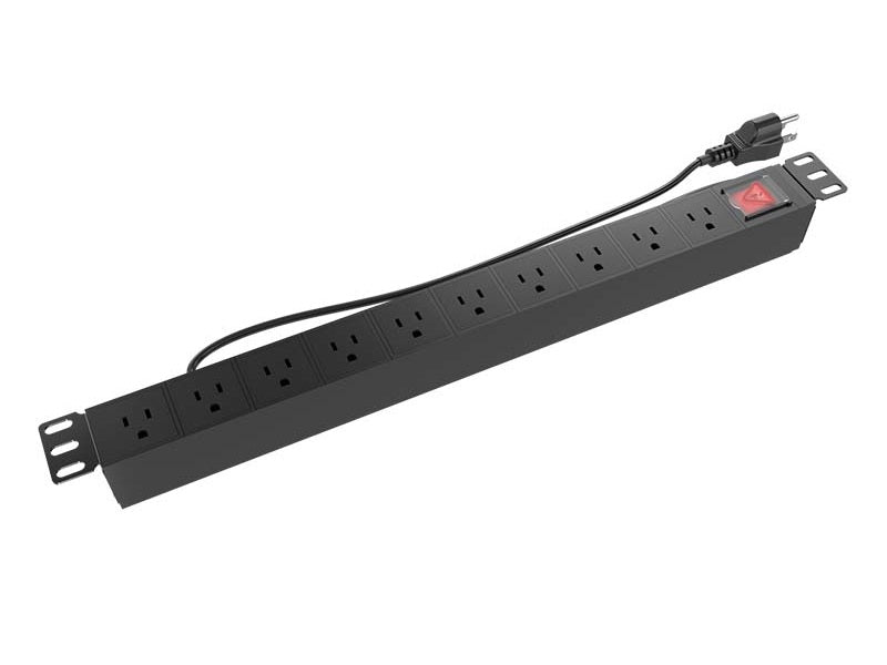 Nexxt Solutions Infrastructure - Power distribution unit - Rack-mountable - AC 110-125 V - 9 Tomas de Corriente - NEMA 5-15 15A 1U-2