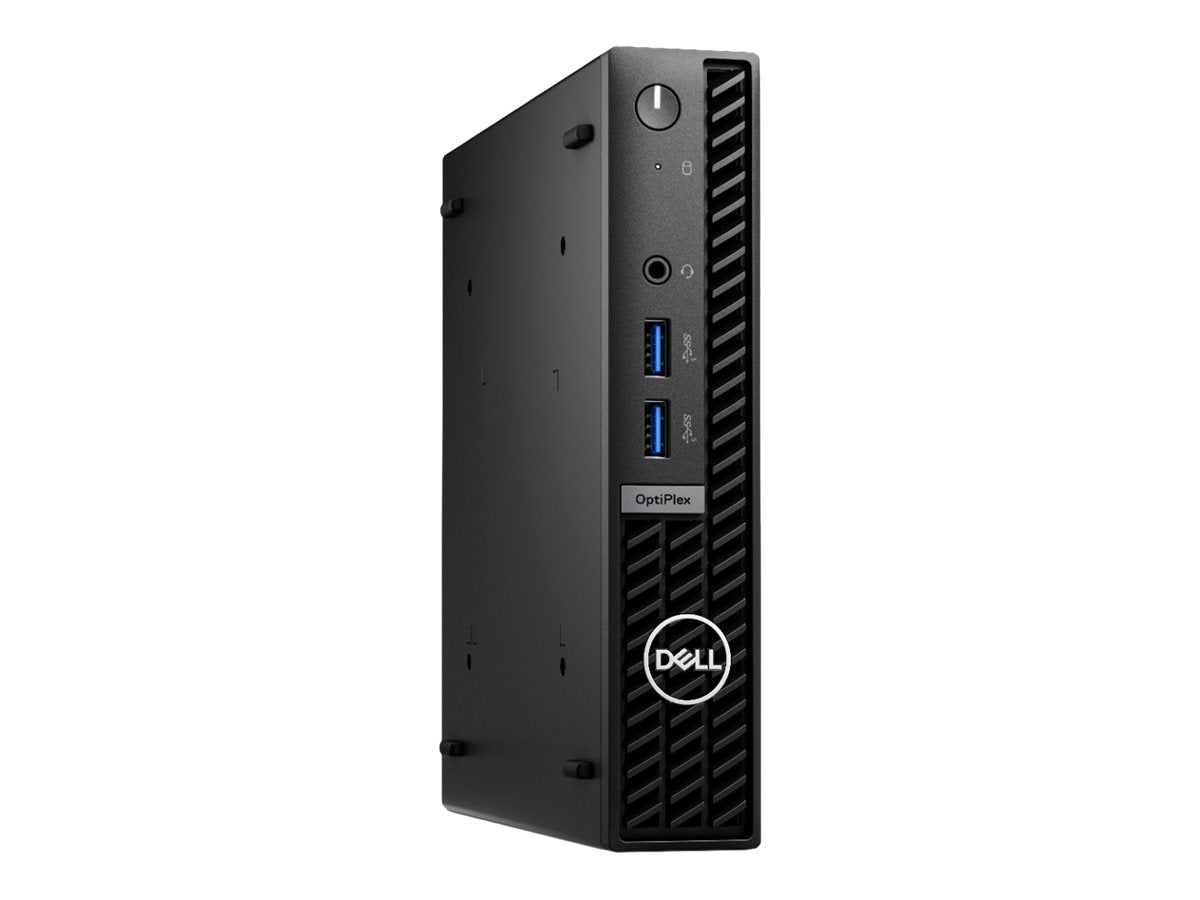 Dell OptiPlex 7010 (version 2023) - Micro Core i7 13700T / hasta 4.8 GHz - RAM 16 GB - SSD 512 GB - NVMe, Class 35 - UHD Graphics 770 - Gigabit Ethernet, Bluetooth - Win 11 Pro - monitor: ninguno - teclado: español - negro - BTS - con 3 años de servicio d