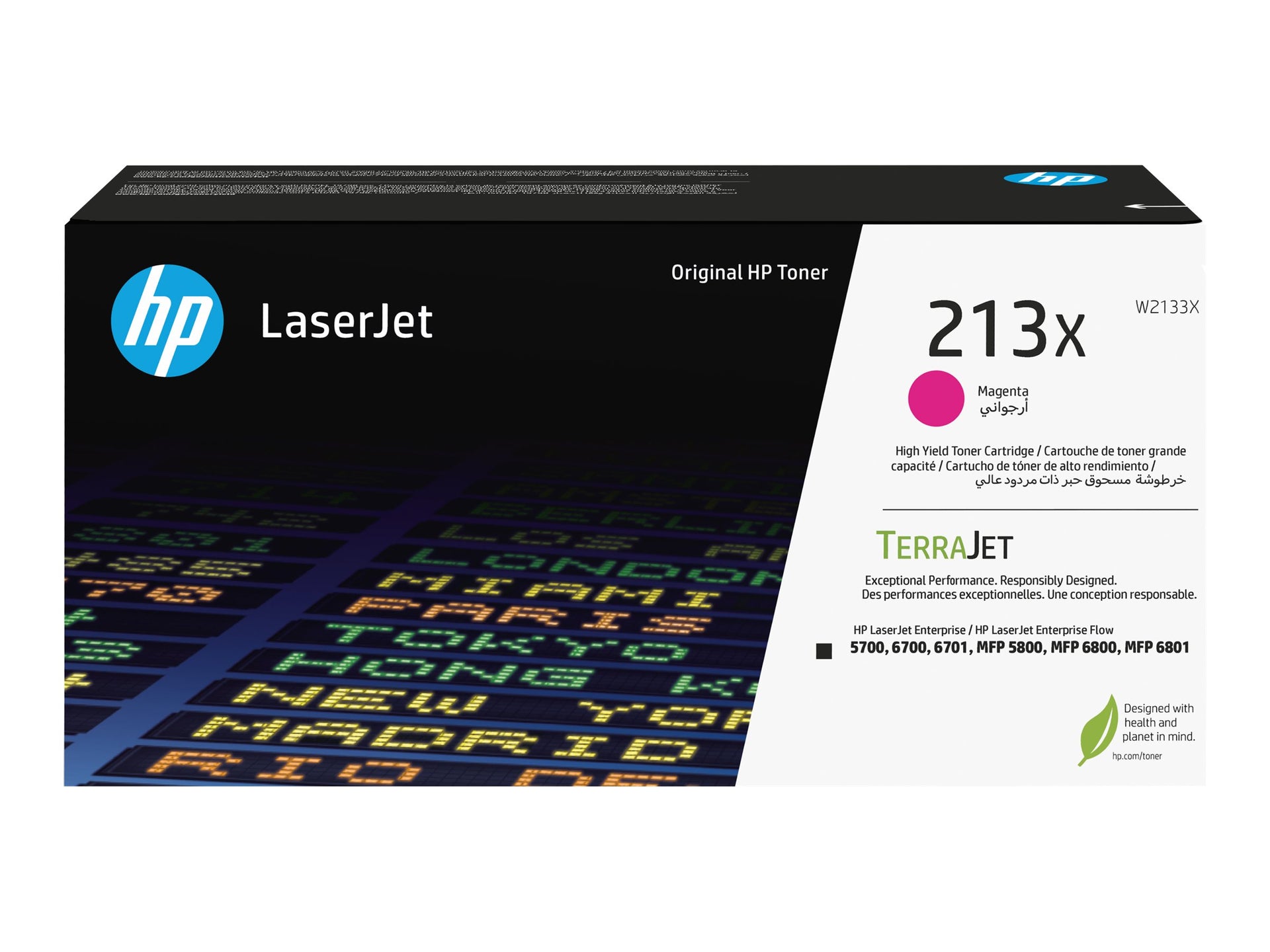 HP 213X - Alto rendimiento - magenta - original - LaserJet - cartucho de tóner (W2133X) - para Color LaserJet Enterprise 5700dn, 6700dn, MFP 6800dn