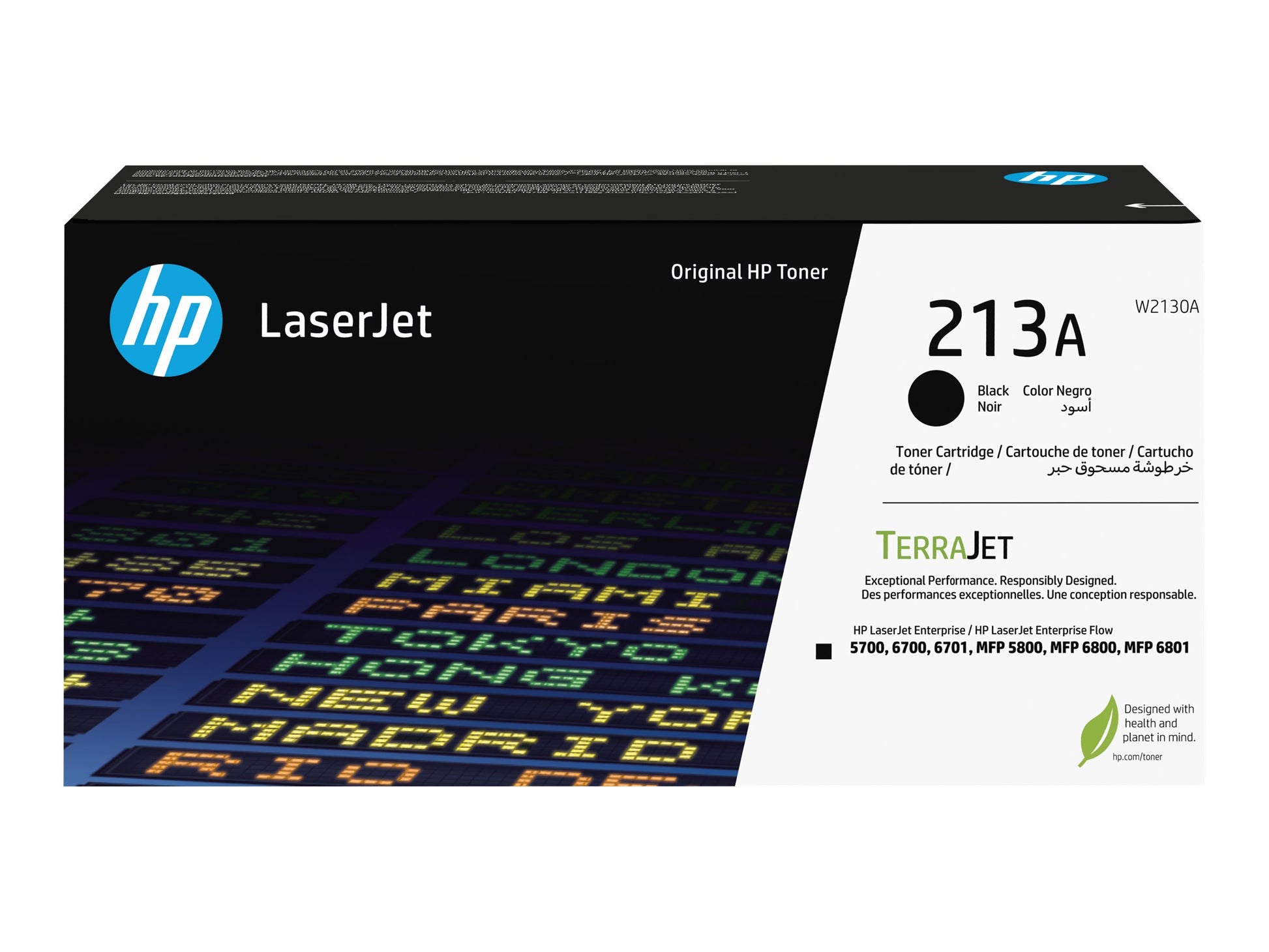 HP 213A - Negro - original - LaserJet - cartucho de tóner (W2130A) - para Color LaserJet Enterprise 67XX, MFP 5800; LaserJet Enterprise Flow MFP 5800, MFP 6800-3