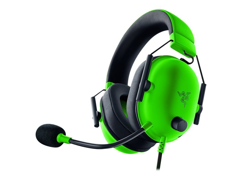Razer BlackShark V2 X - Auricular - tamaño completo - cableado - conector de 3,5 mm - aislamiento de ruido - verde razer-11