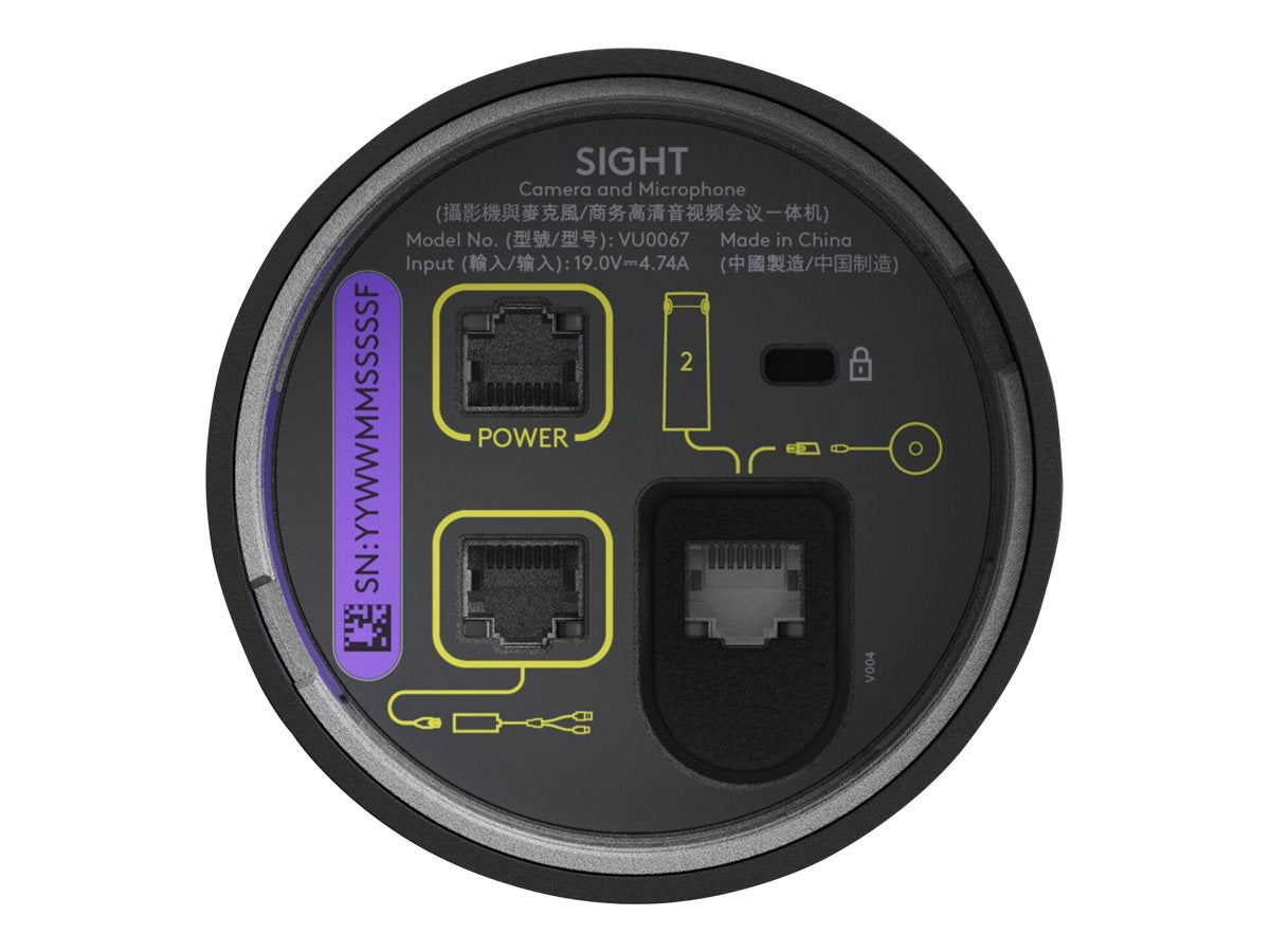Logitech Sight - Cámera de conferencias - color - 4K - audio - PoE Plus