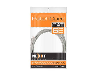 Nexxt - Cable de interconexión - RJ-45 (M) a RJ-45 (M) - 90 cm - UTP - CAT 5e - moldeado, trenzado - gris-3