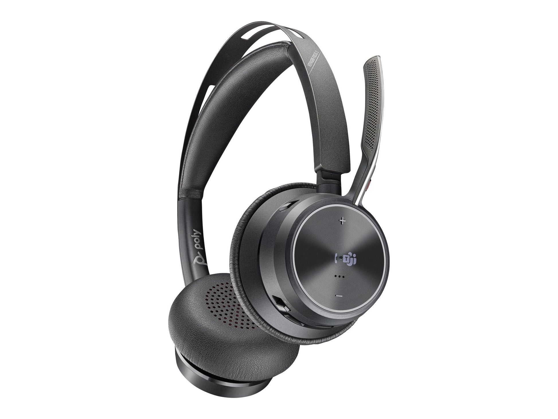 Poly Voyager Focus 2-M - Auricular - en oreja - Bluetooth - inalámbrico, cableado - cancelación de sonido activo - USB-A a través de adaptador Bluetooth - negro - Certificado para Equipos de Microsoft-4