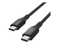 Belkin BoostCharge - Cable USB - 24 pin USB-C (M) a 24 pin USB-C (M) - USB 2.0 - 2 m - compatible con hasta 240 W de potencia - negro-2